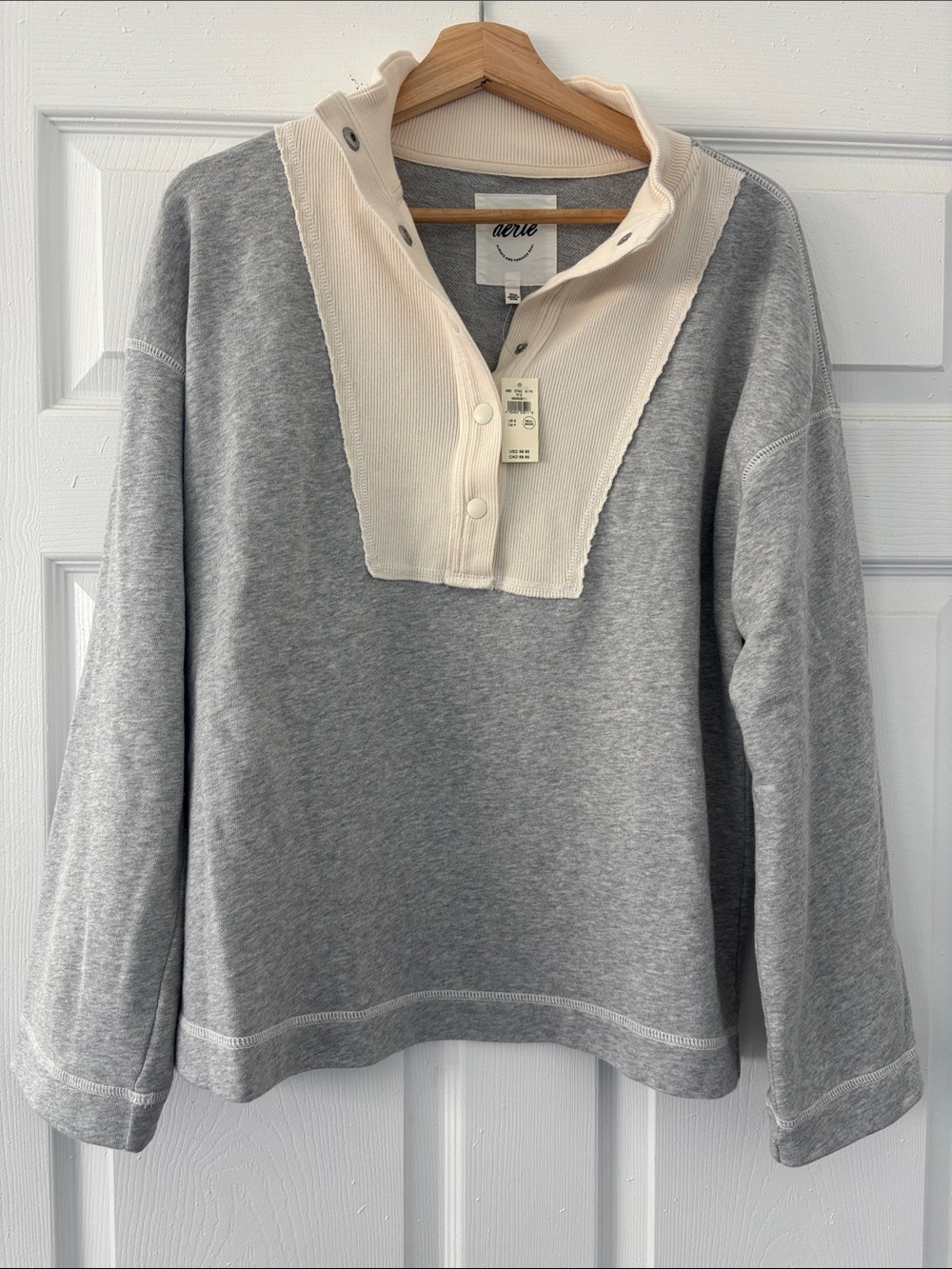 Aerie Quarter Snap Sweatshirt NWT